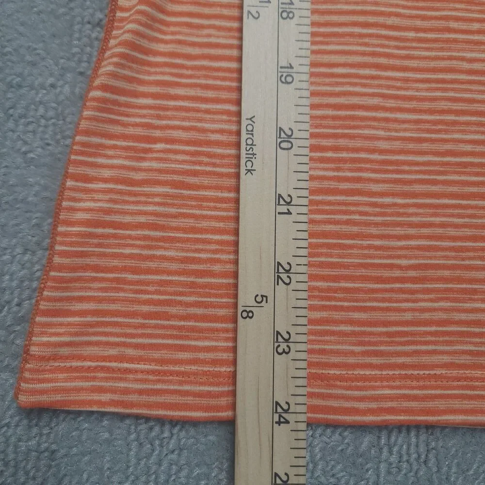 NFL Team Apparel Cincinnati Bengals Womens L Short Sleeve V Neck Stripped Shirt - Picture 4 of 8
